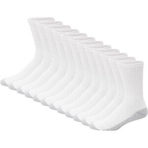Hanes Men's Double Tough Crew Socks, 12-Pair Pack
